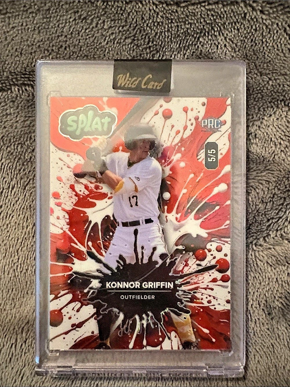 Wild Card SPLAT PRC 5/5 Konner Griffin Baseball Trading Card